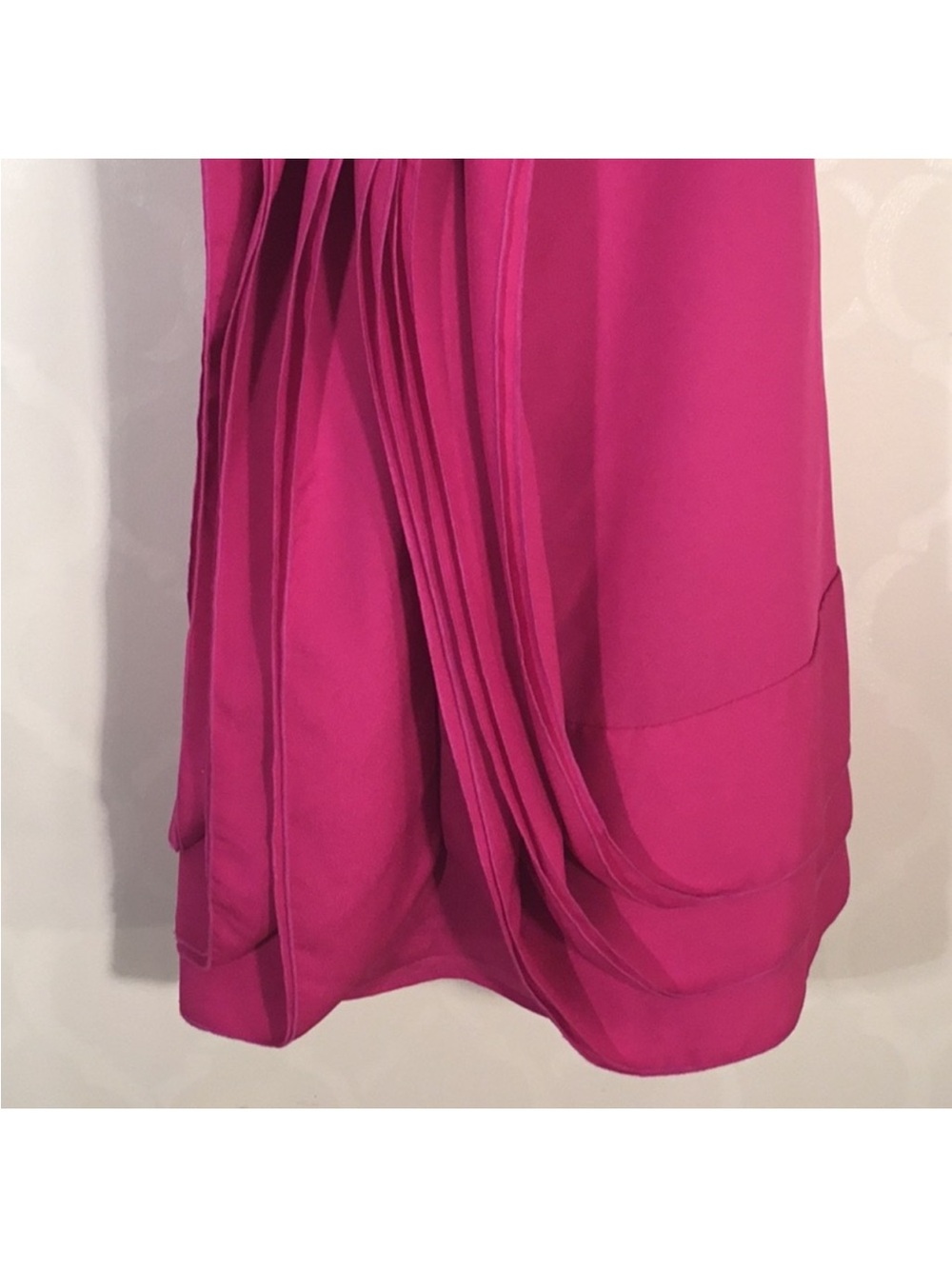 ONE SHOULDER CASCADING RUFFLE FRONT DRESS - Picture 7 of 8